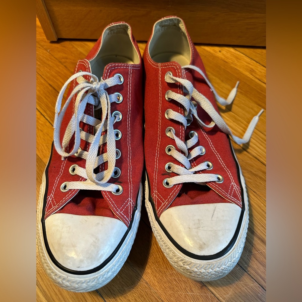 Converse Red Lowtop Sneakers